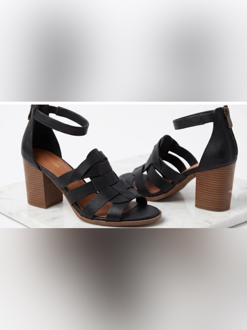 Women's Black Strappy Gladiator Sandals